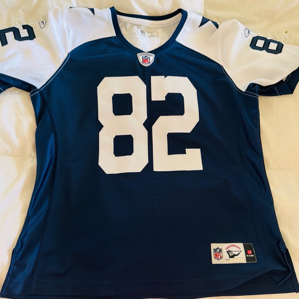 Reebok Navy and White NFL #82 Women's Jersey Top